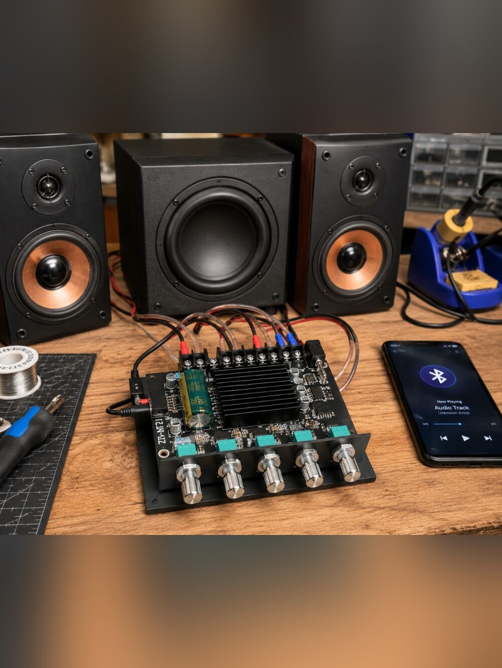 ZK-MT21 2.1 Channel Bluetooth 5.0 Audio Amplifier Module Board 50W x2 + 100W